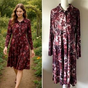 BLUE SKY CLOTHING Bamboo Fit & Flare Dress NEW Cottagecore Trad Wife Casual 1X